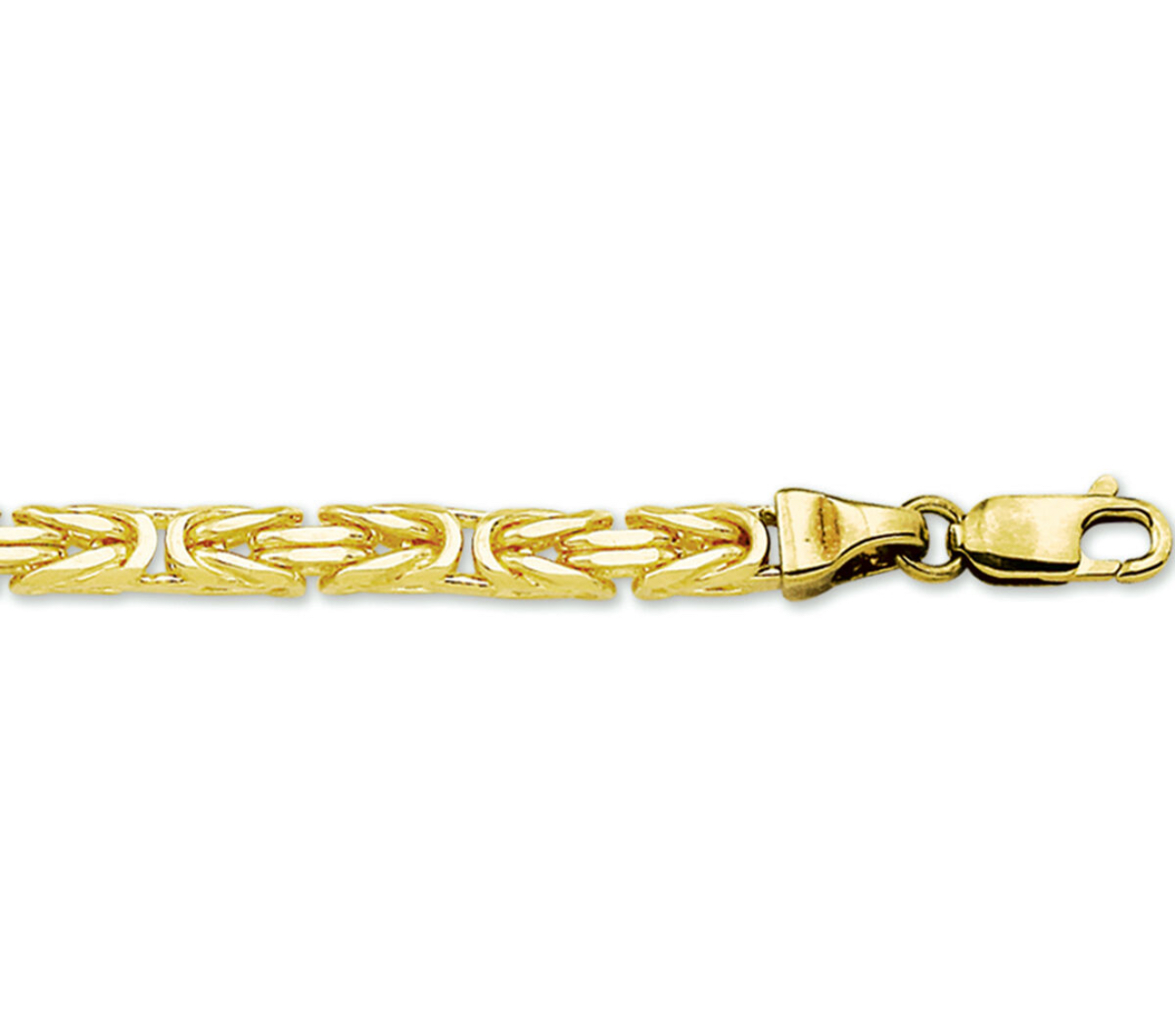 14krt gouden koningsketting 4,2mm 50cm massief